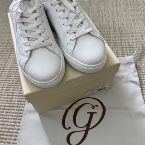 M. GEMI Palestra Due White Leather Sneakers Size 37.5 (US7) - Picture 2 of 8